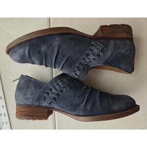 Born Bootie Shootie Rouched Western Indie Sleaze Hipster Leather Braided Size 8